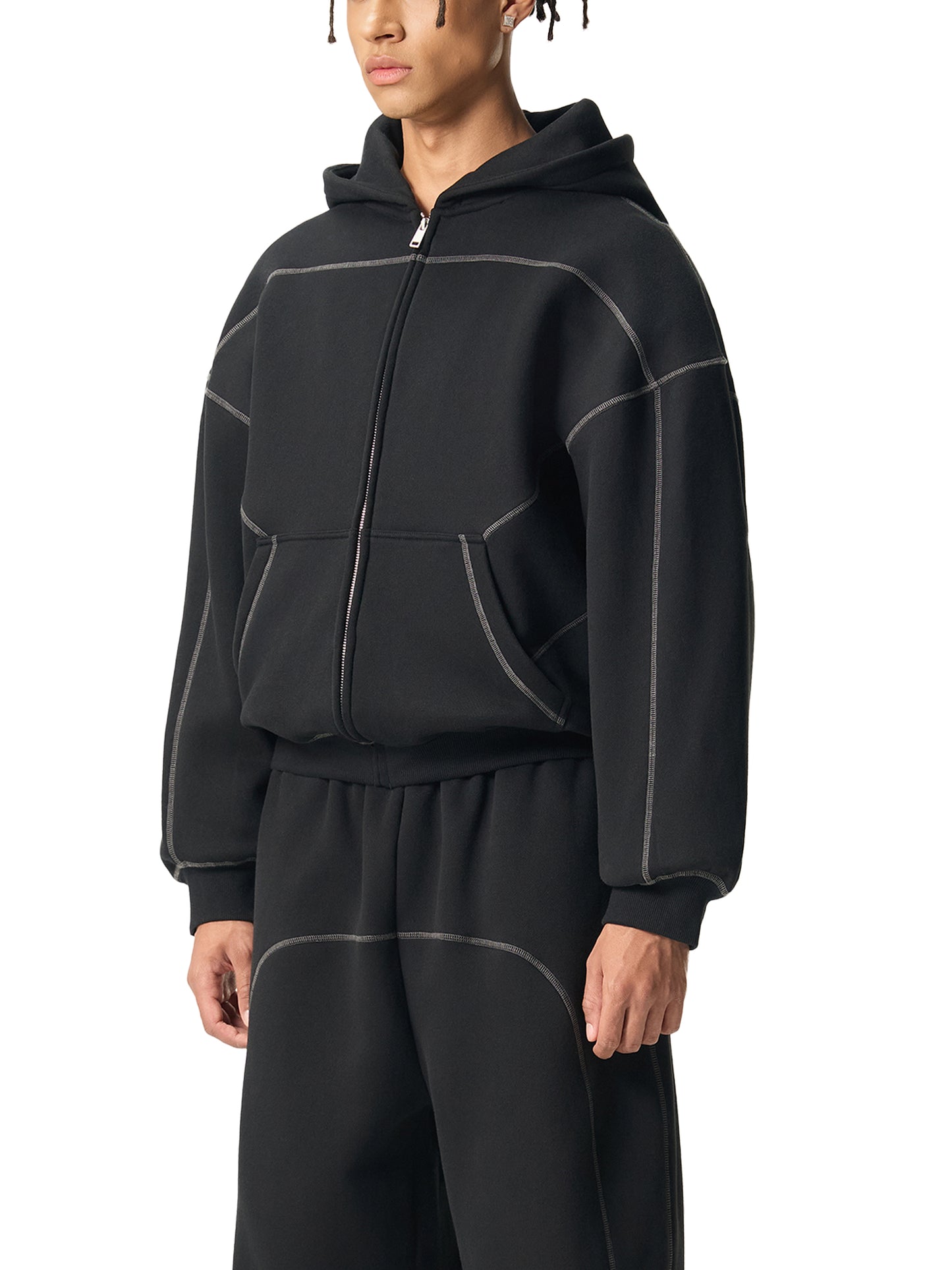 No 180 Blackout Zip Hoodie
