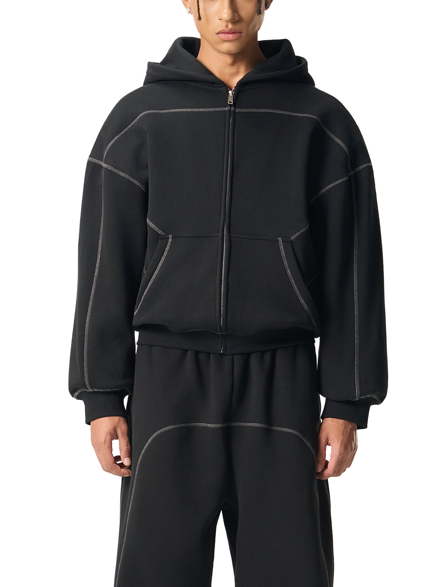 No 180 Blackout Zip Hoodie