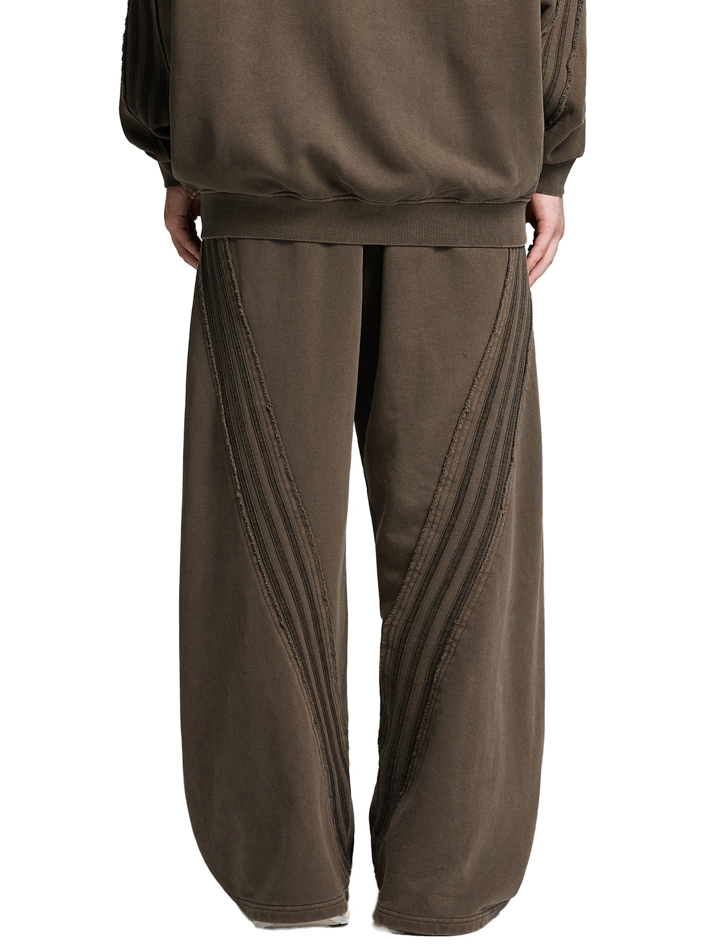 No 180 Snow Wash Raw Edge Sweatpants