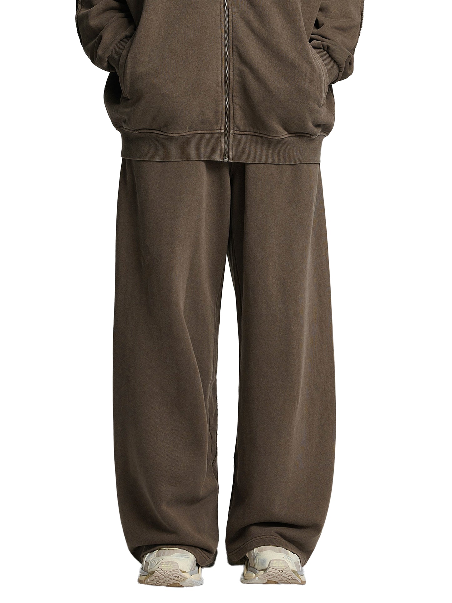 No 180 Snow Wash Raw Edge Sweatpants