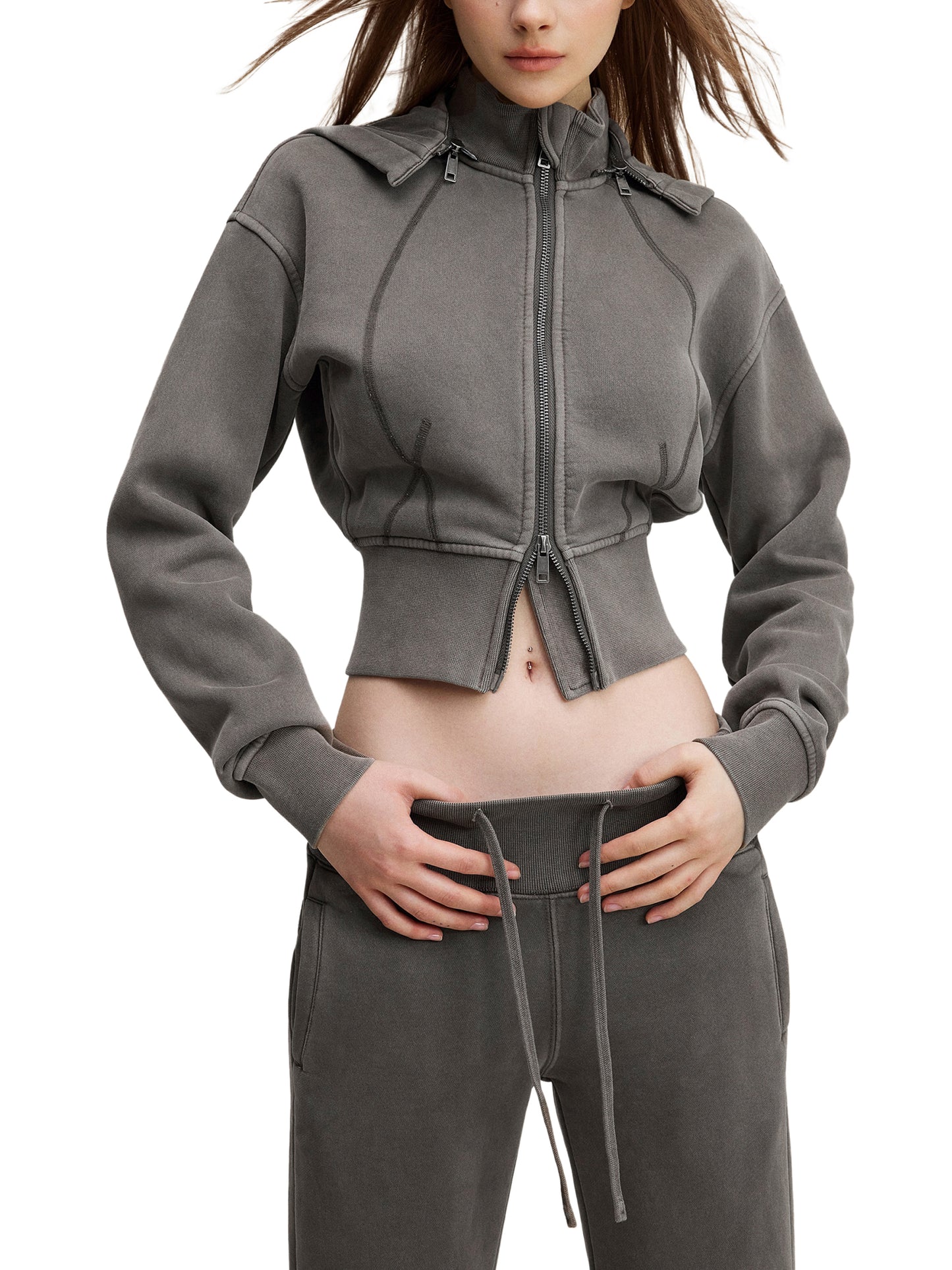 No 180 Afterimage Cropped Hoodie