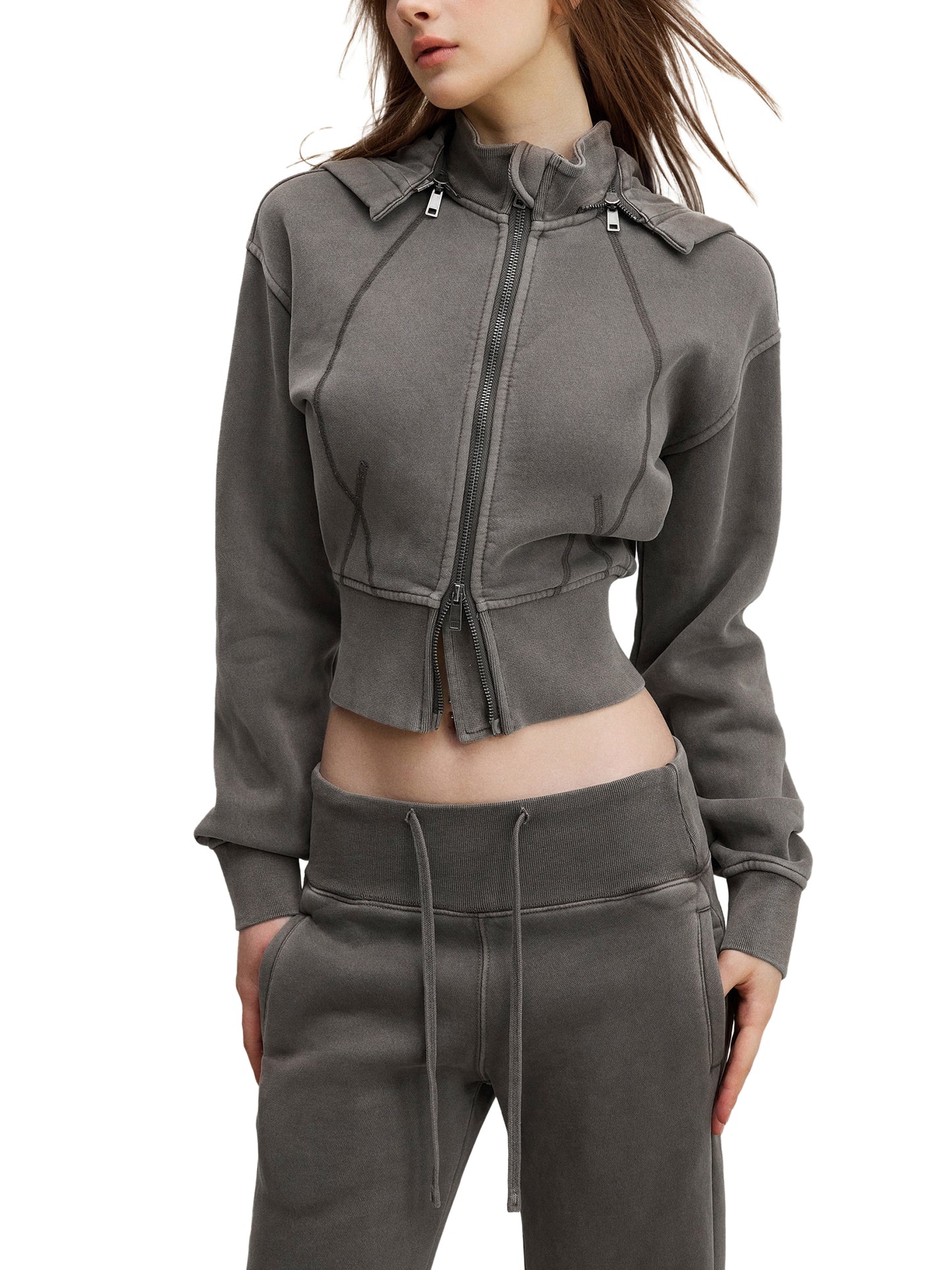 No 180 Afterimage Cropped Hoodie