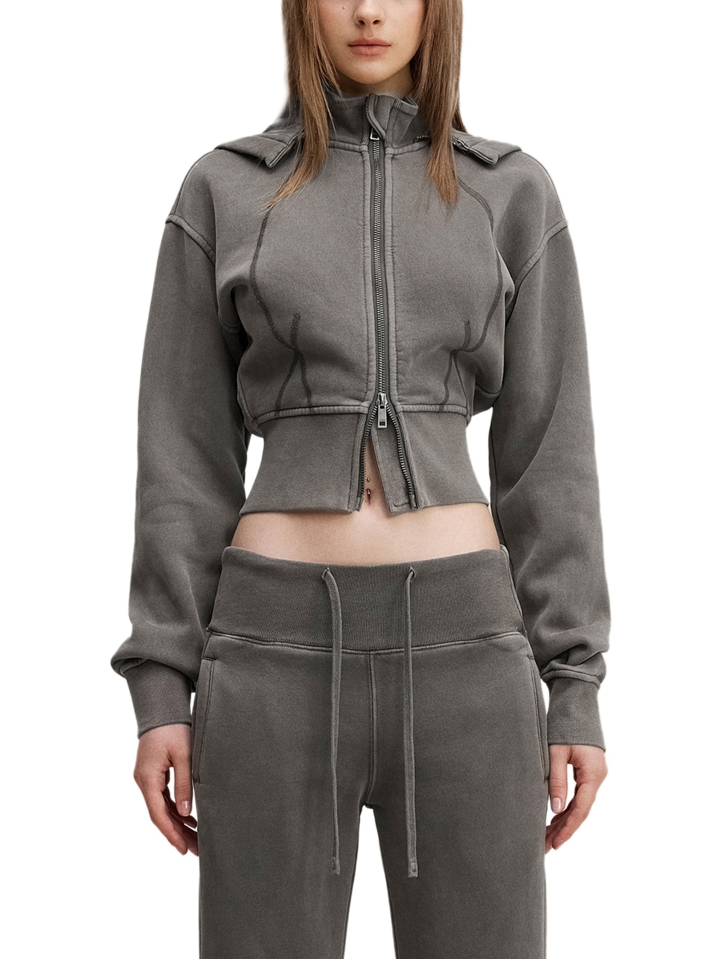 No 180 Afterimage Cropped Hoodie