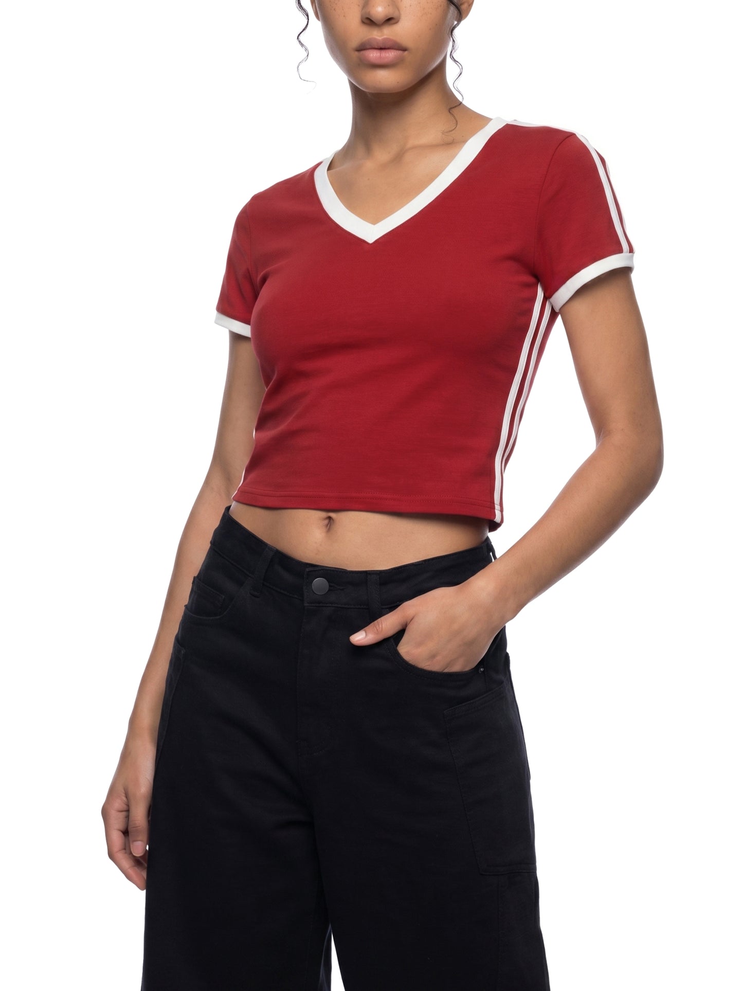 No 180 Victory Line Crop Tee