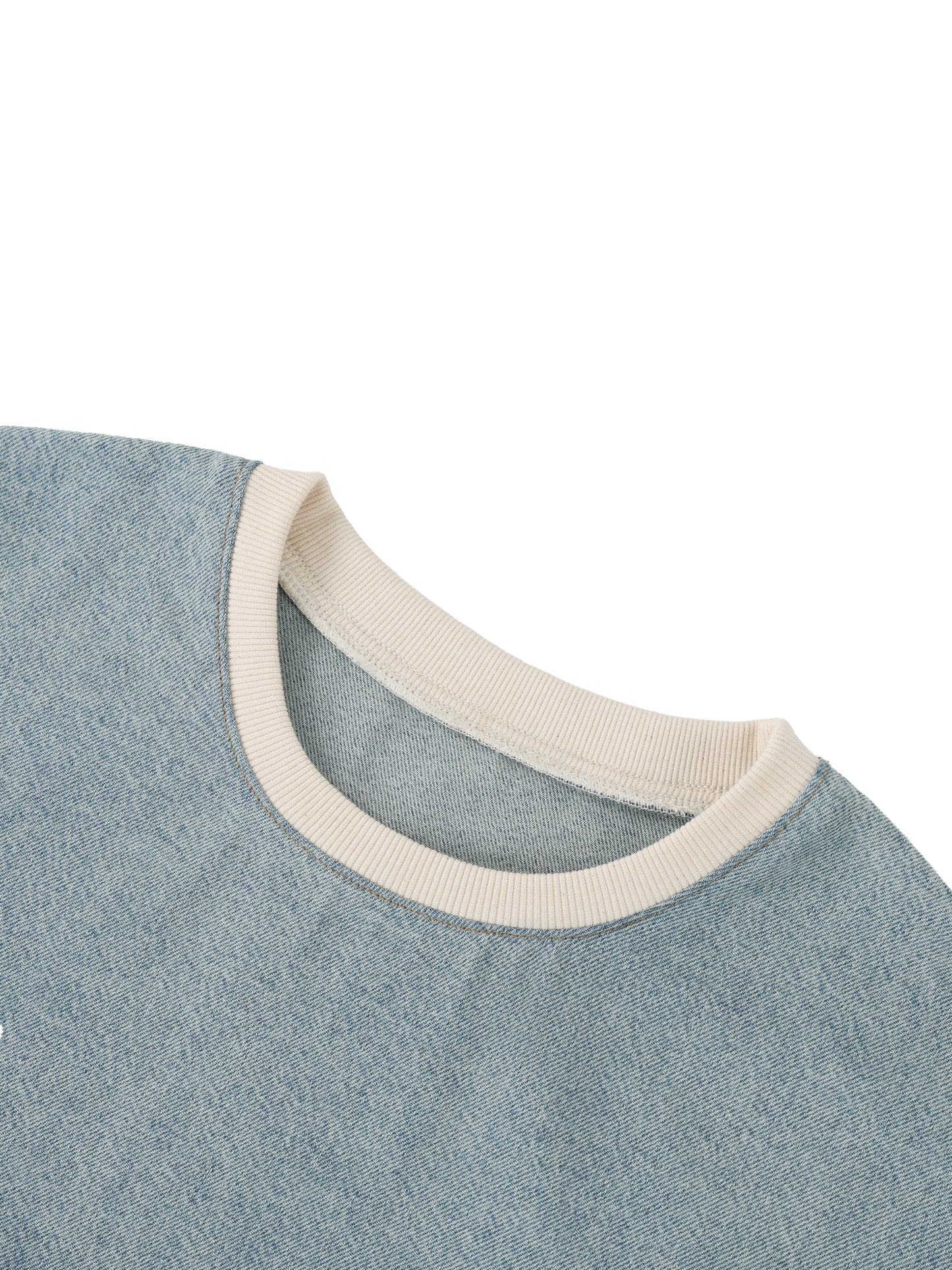 No 180 Vintage Wash Denim Box Tee