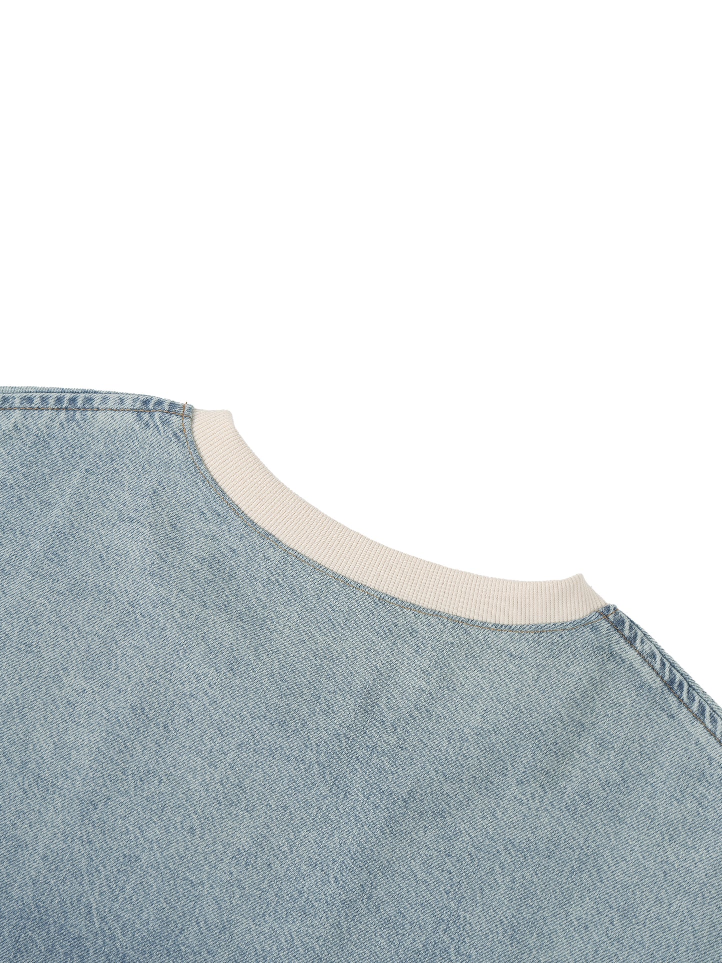 No 180 Vintage Wash Denim Box Tee