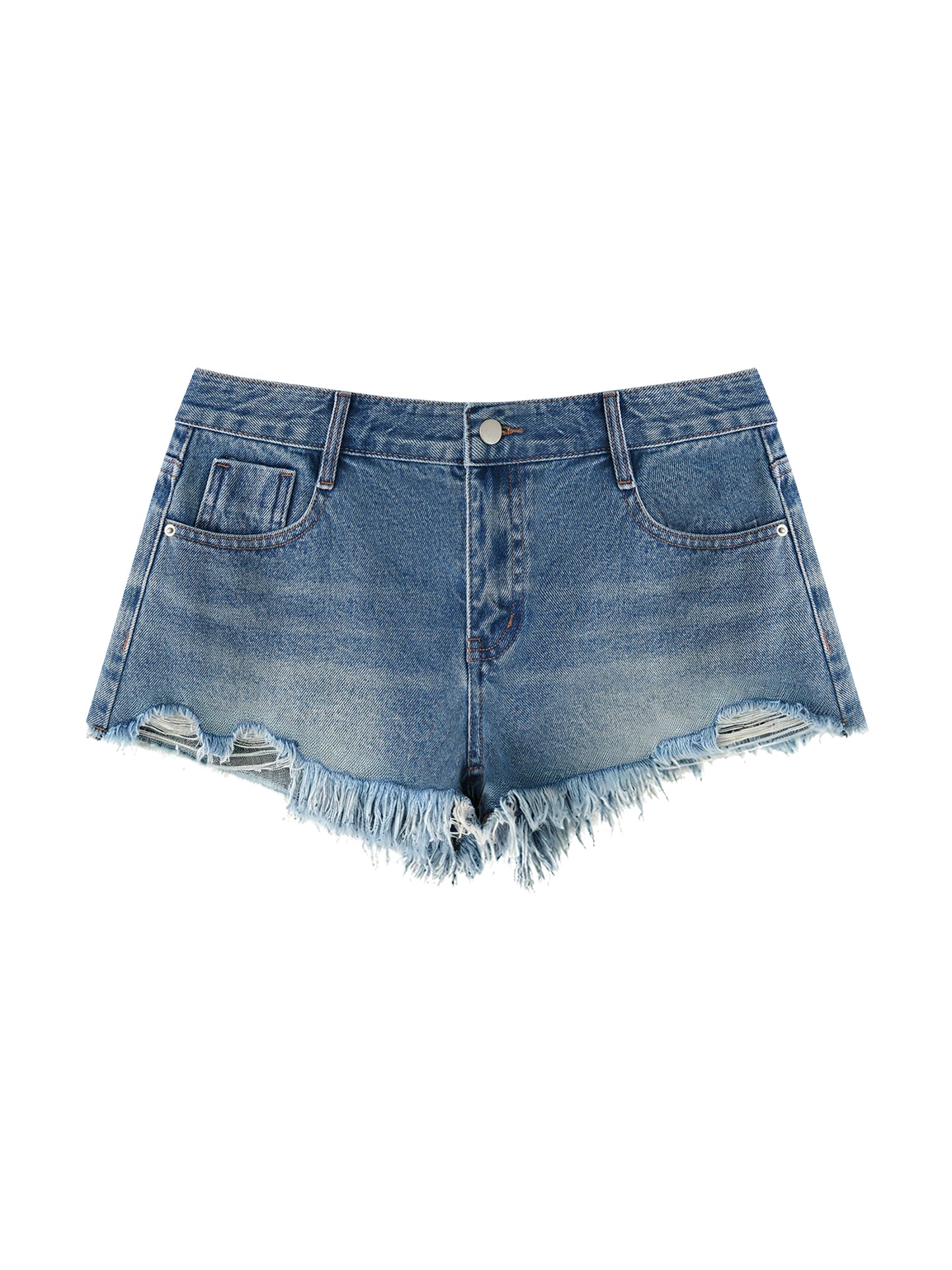 No 180 Raw Edge Denim Shorts