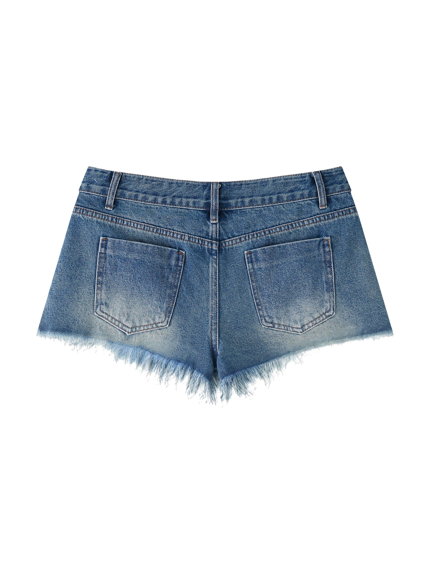 No 180 Raw Edge Denim Shorts