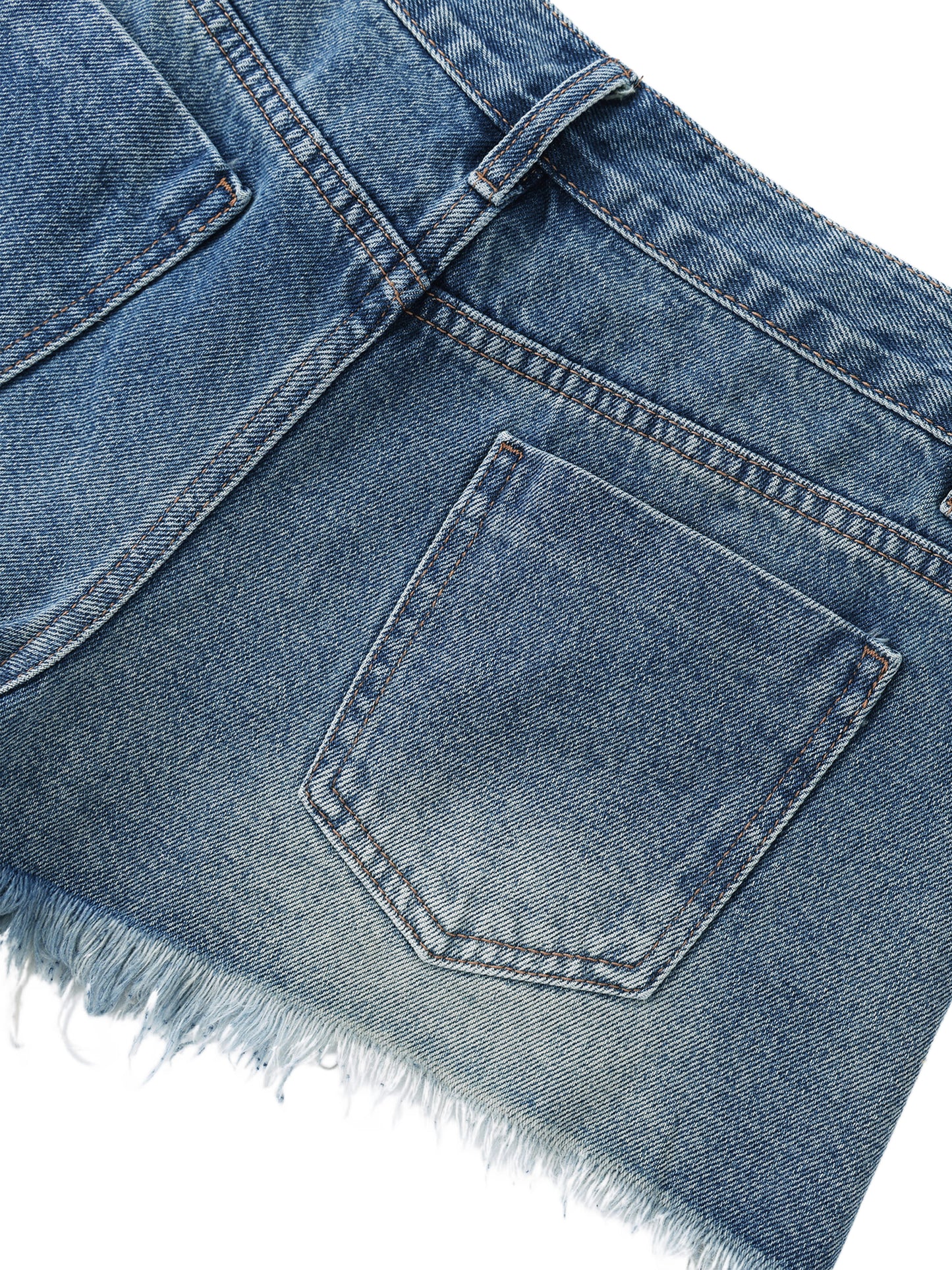 No 180 Raw Edge Denim Shorts