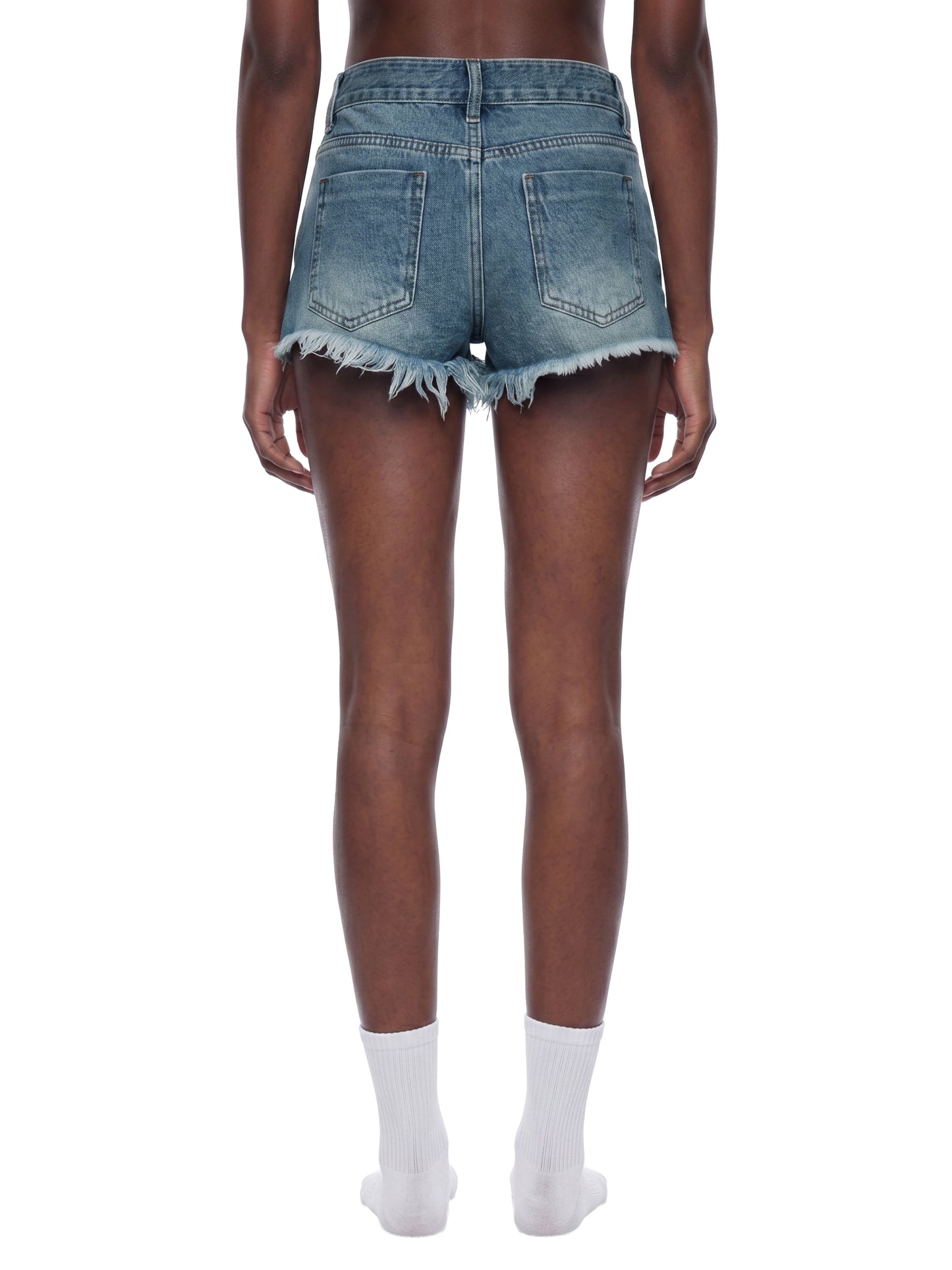 No 180 Raw Edge Denim Shorts