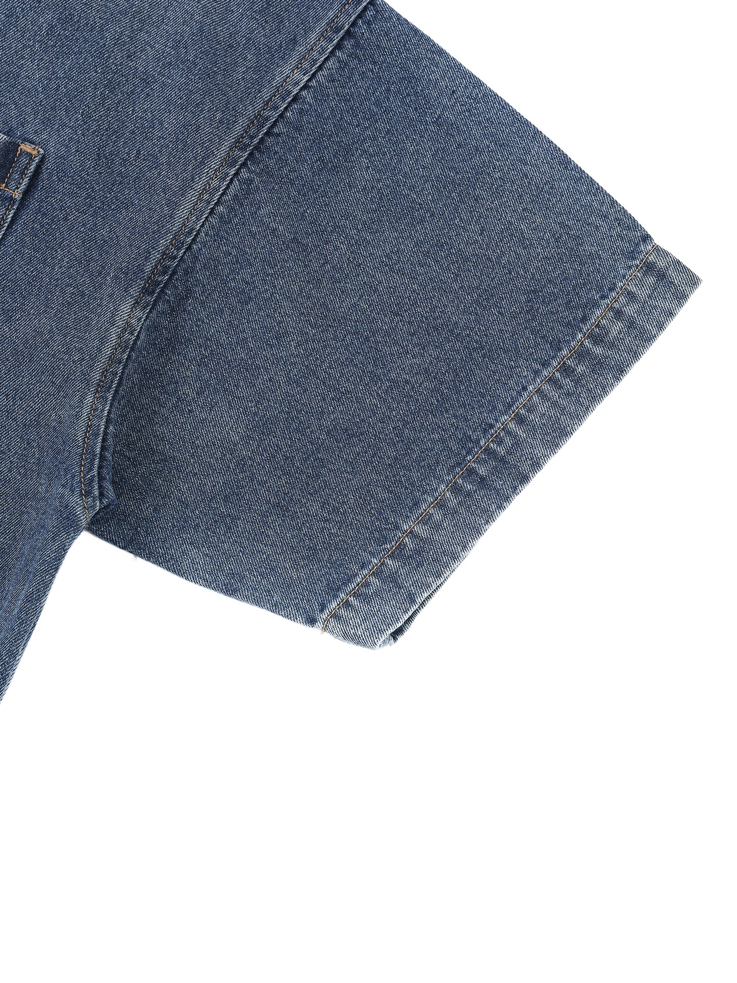 No 180 Vintage Quarter Zip Denim Shirt