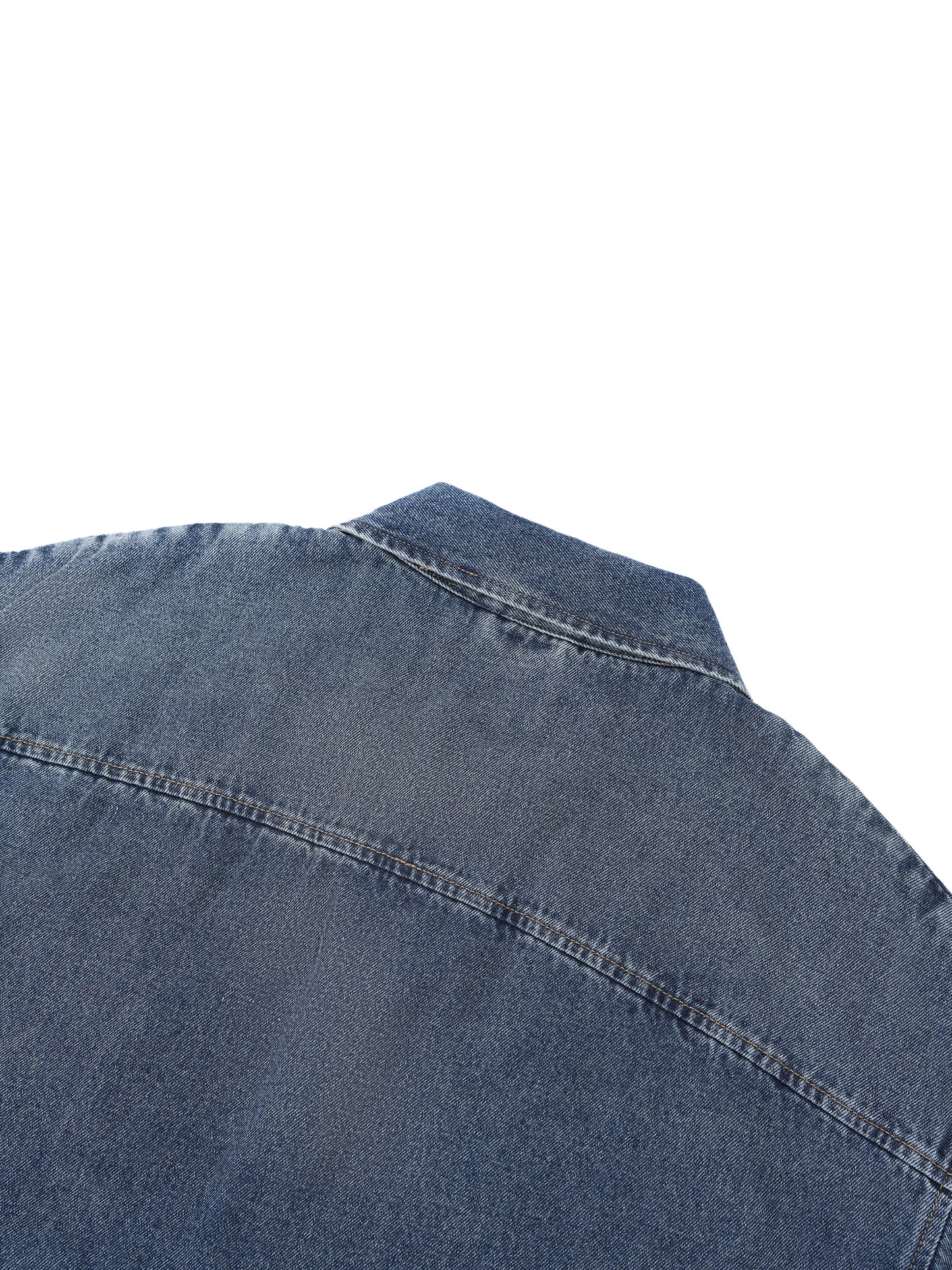 No 180 Vintage Quarter Zip Denim Shirt