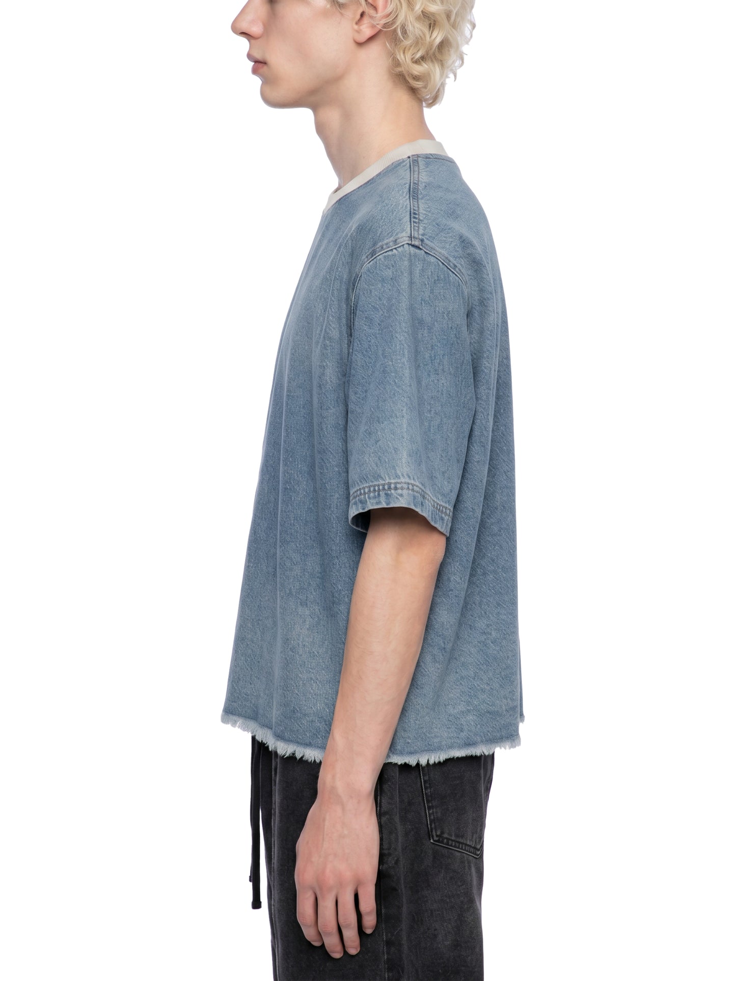 No 180 Vintage Wash Denim Box Tee
