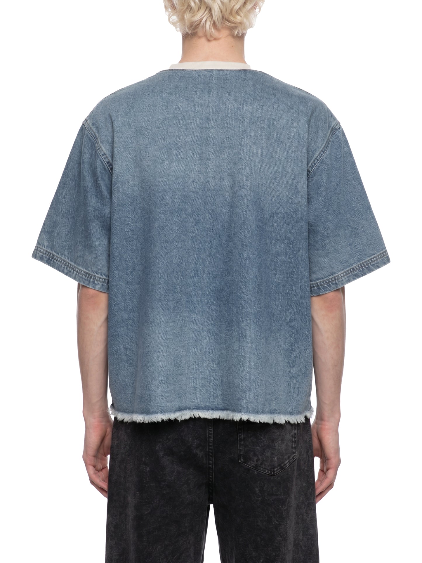 No 180 Vintage Wash Denim Box Tee