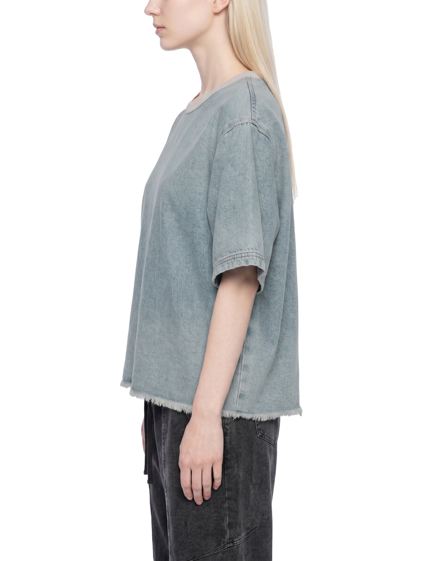 No 180 Vintage Wash Denim Box Tee