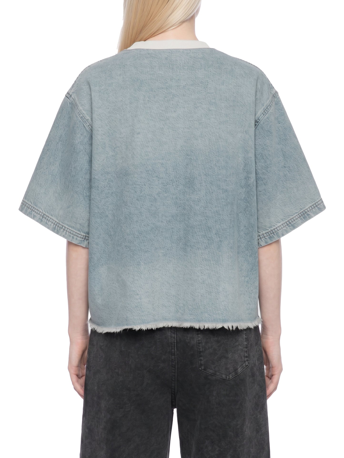 No 180 Vintage Wash Denim Box Tee